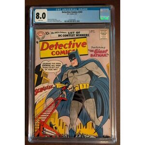 Detective Comics #243 CGC 8.0 (1957) Featuring "The Giant Batman" Silver Age DC